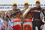 Podium KZ1 met Iglesias, Lammers en Thonon